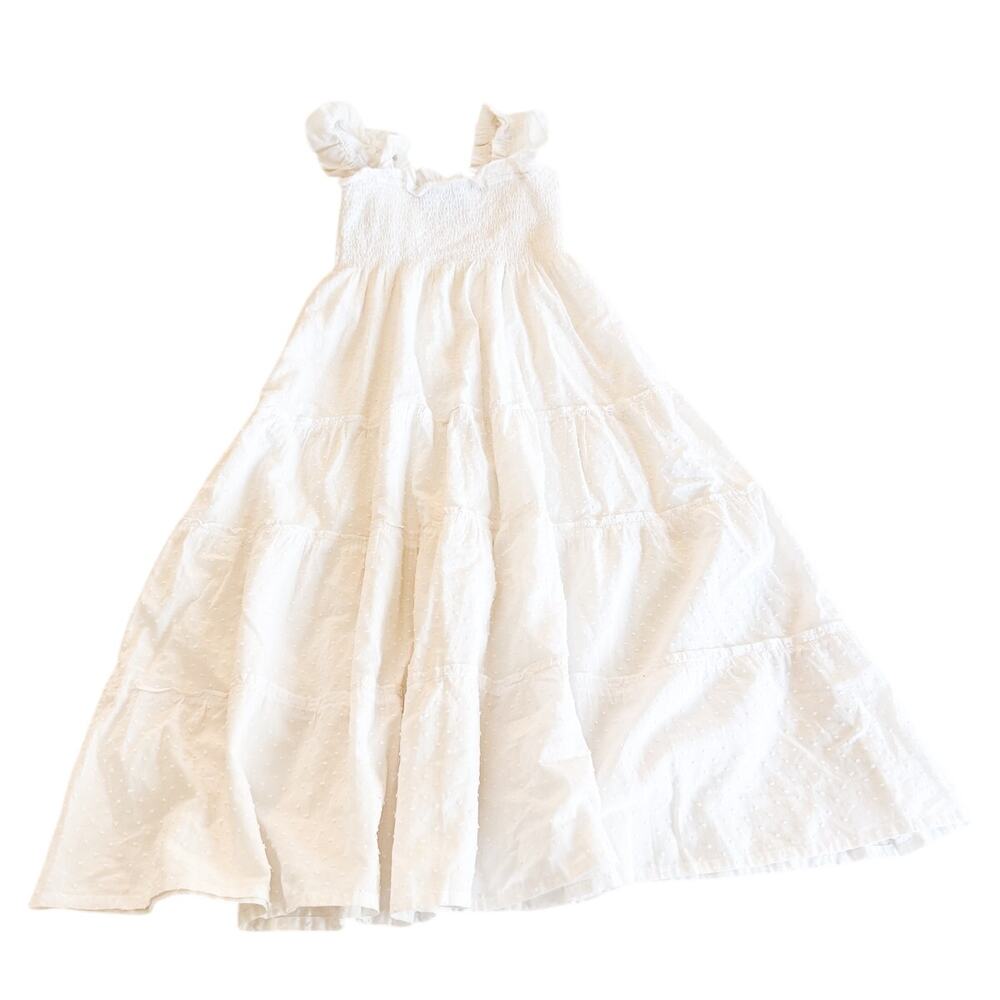 Hill House Home The Nap White Ruffle Dress XS